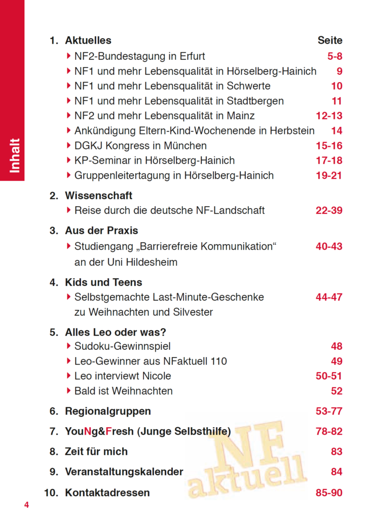 NFaktuell-Nr-111-Dez-2019 Bundesverband Neurofibromatose Mitgliederzeitschrift